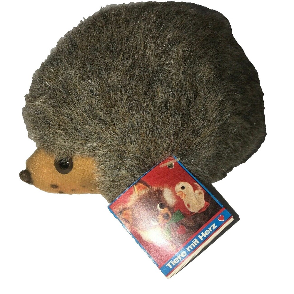 NewHedgehog Plush Austria 1333149 Tiere Mit Herz Realistic Stuffed Vtg 4"